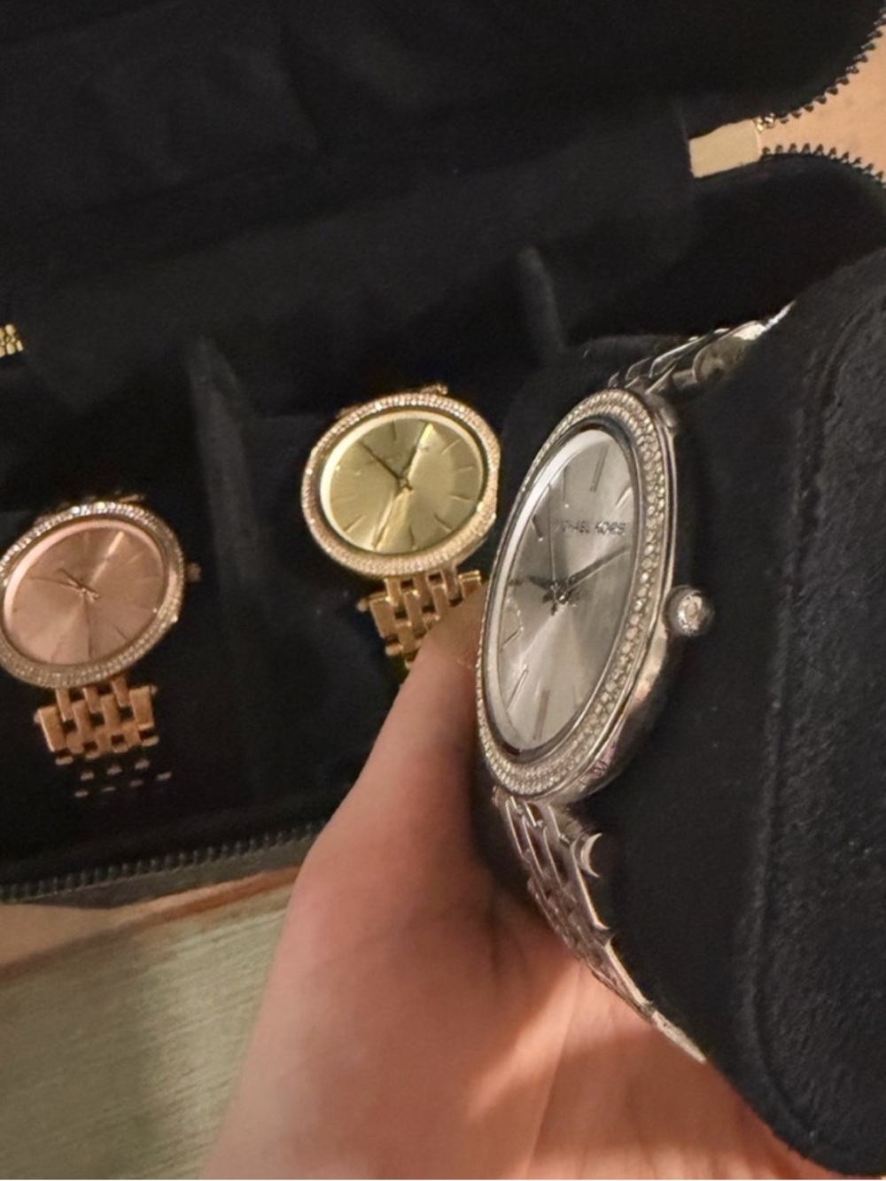 Michael Kors Rose Gold, Gold & Silver Trio Bracelet Watches - Picture 9 of 11